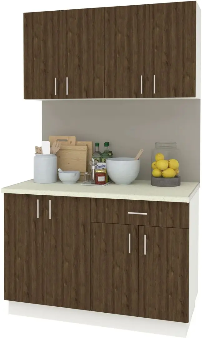 Bucatarie Haaus Karo V2 1.2m (Bronze Oak/White)