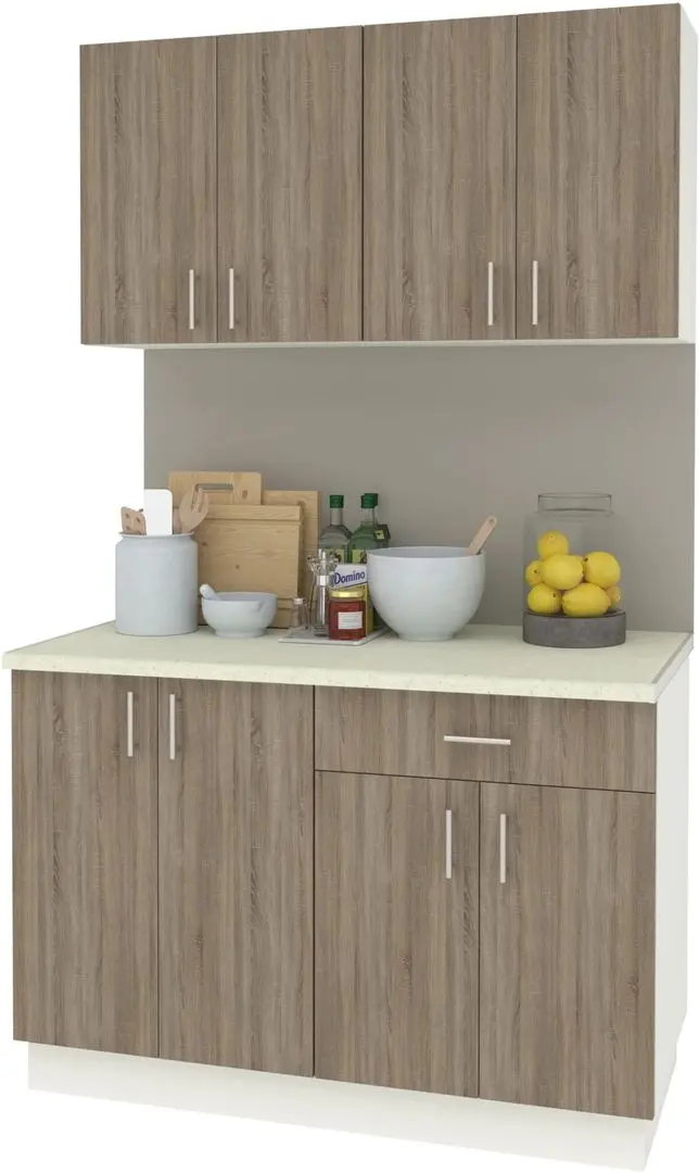 Bucatarie Haaus Karo V2 1.2m (Dark Sonoma Oak/White)