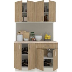 Bucatarie Haaus Karo V2 1.2m (Natural Wood/White) Thumb