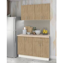 Bucatarie Haaus Karo V2 1.2m (Natural Wood/White)