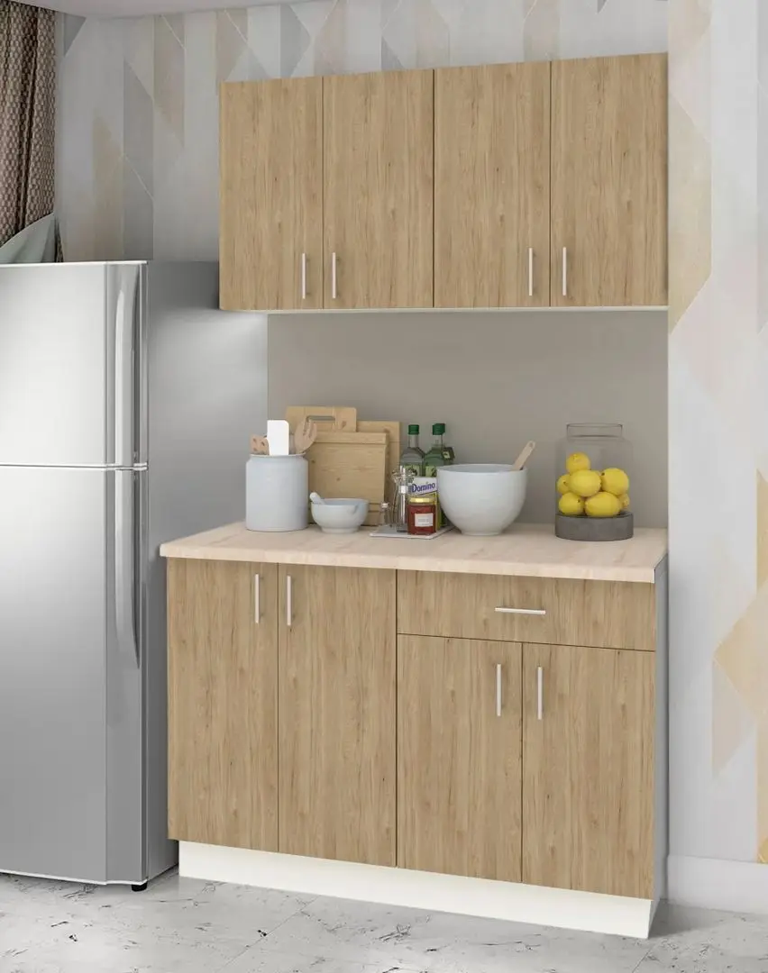 Bucatarie Haaus Karo V2 1.2m (Natural Wood/White)