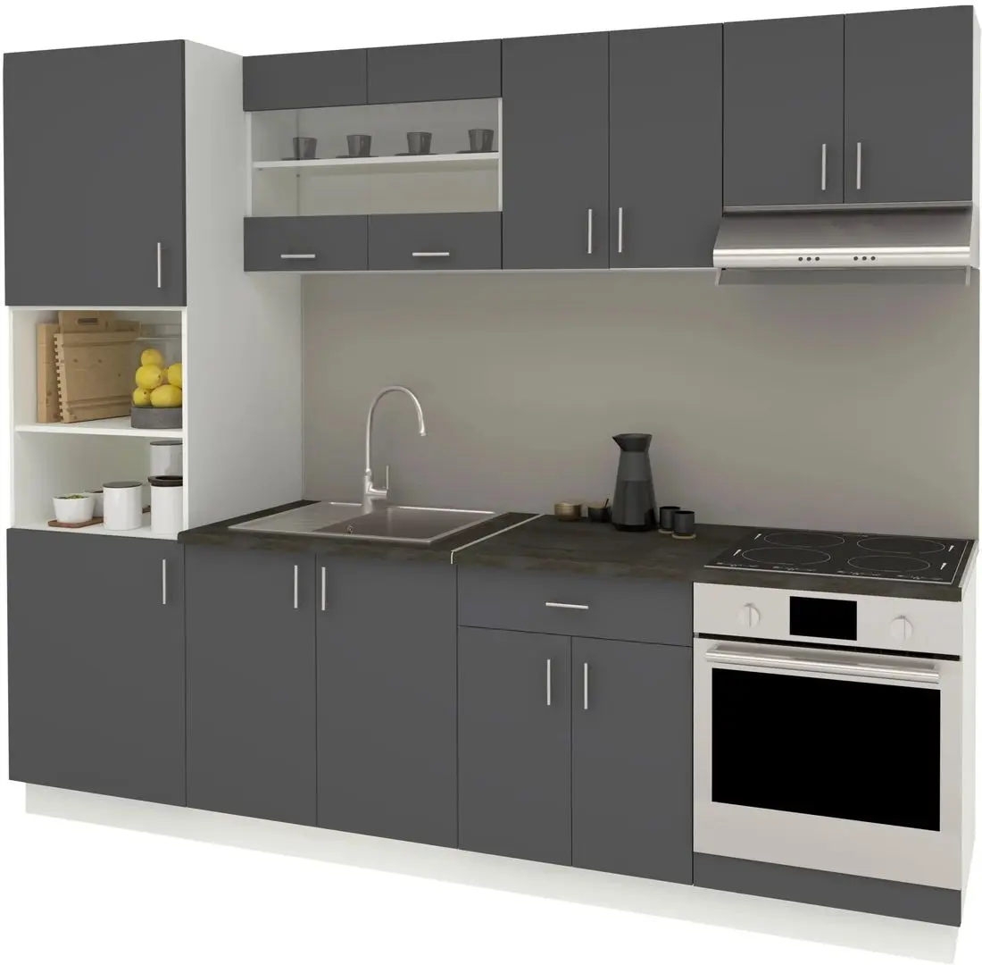 Кухня Haaus Karo V20 2.6м (Anthracite/White) - 2