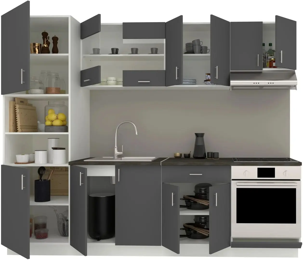 Кухня Haaus Karo V20 2.6м (Anthracite/White) - 3