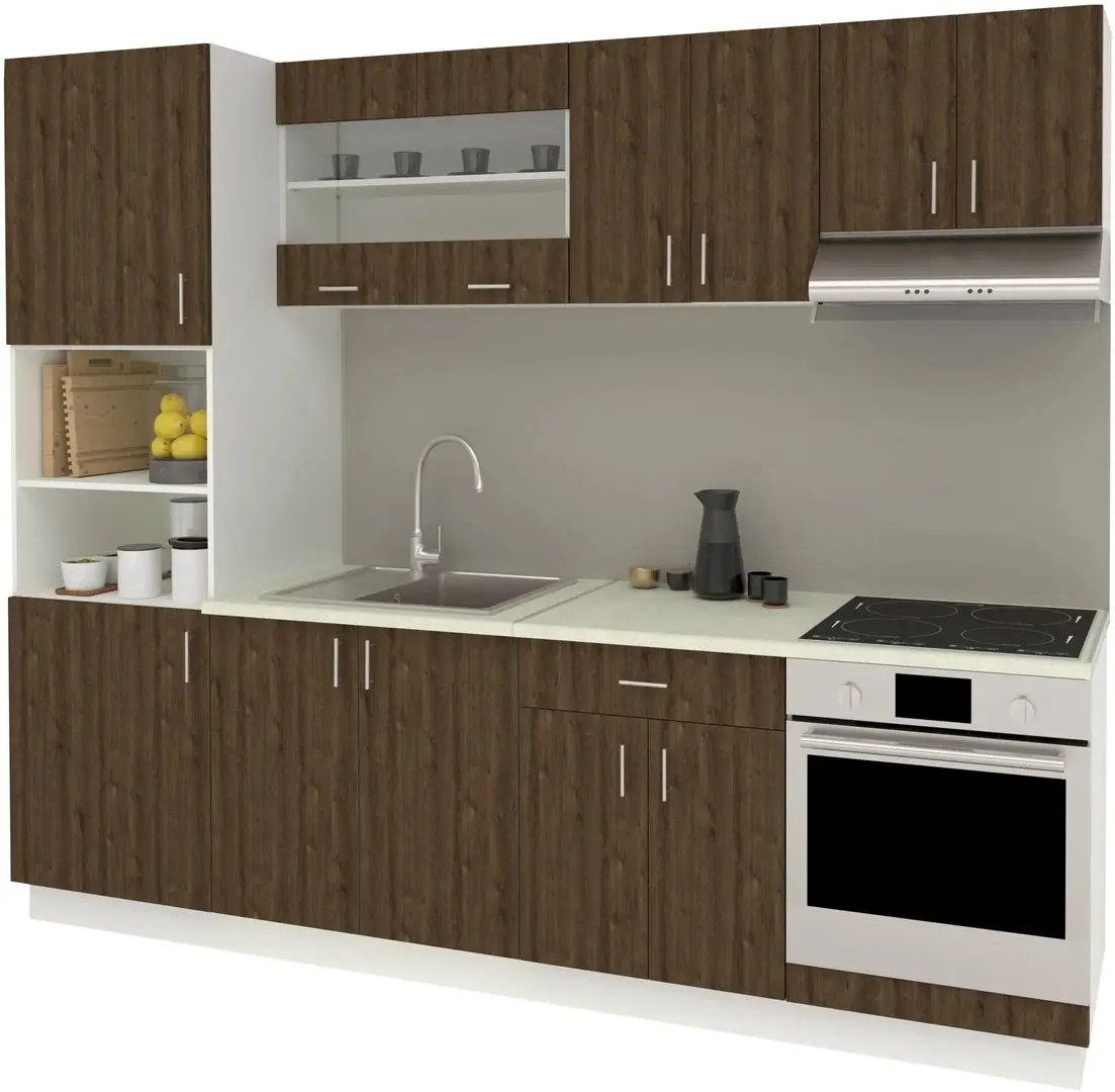 Bucatarie Haaus Karo V20 2.6m (Bronze Oak/White)