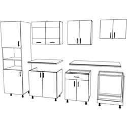 Bucatarie Haaus Karo V20 2.6m (Bronze Oak/White) Thumb