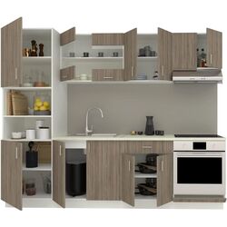 Bucatarie Haaus Karo V20 2.6m (Dark Sonoma Oak/White) Thumb