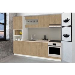 Bucatarie Haaus Karo V20 2.6m (Natural Wood/White)