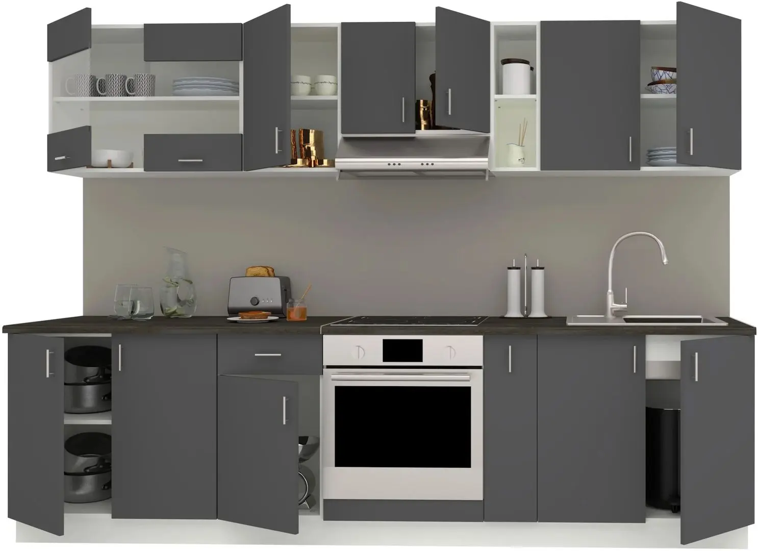 Кухня Haaus Karo V21 2.8м (Anthracite/White) - 3