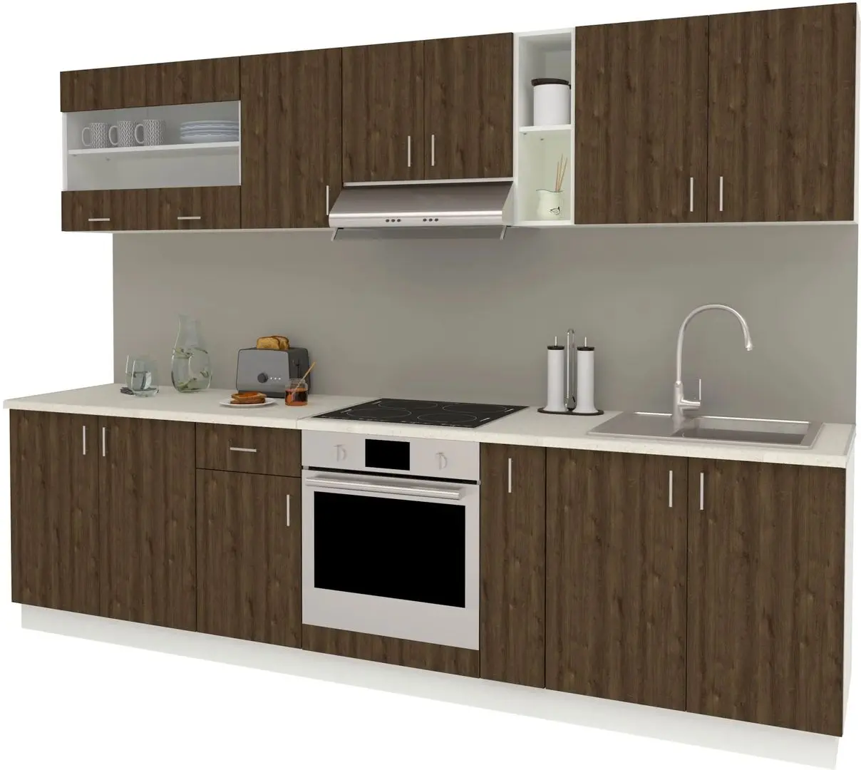 Bucatarie Haaus Karo V21 2.8m (Bronze Oak/White)