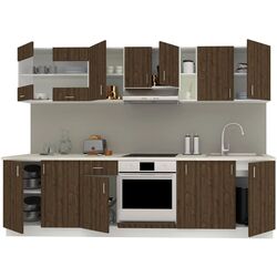 Bucatarie Haaus Karo V21 2.8m (Bronze Oak/White) Thumb