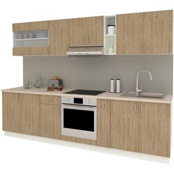 Bucatarie Haaus Karo V21 2.8m (Natural Wood/White) Thumb