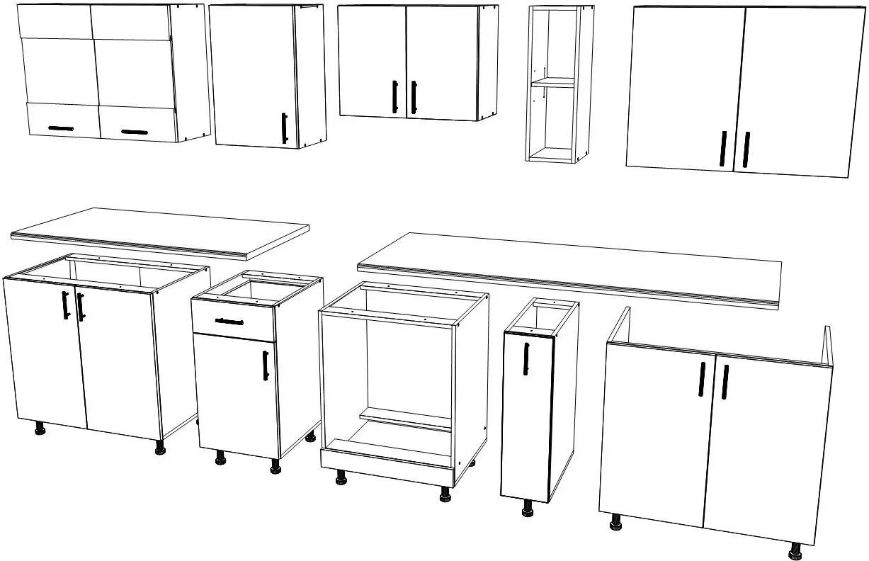 Bucatarie Haaus Karo V21 2.8m (Natural Wood/White)