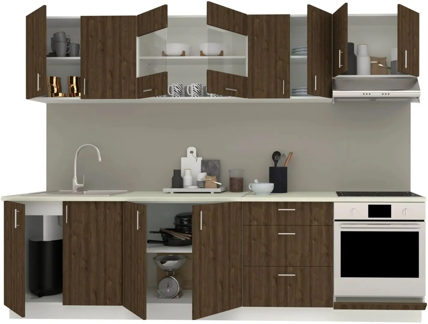 Кухня Haaus Karo V22 2.8м (Bronze Oak/White) - 3