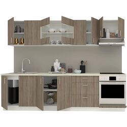 Bucatarie Haaus Karo V22 2.8m (Dark Sonoma Oak/White) Thumb