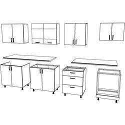Bucatarie Haaus Karo V22 2.8m (Dark Sonoma Oak/White) Thumb