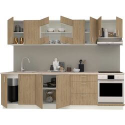 Кухня Haaus Karo V22 2.8м (Natural Wood/White) Thumb