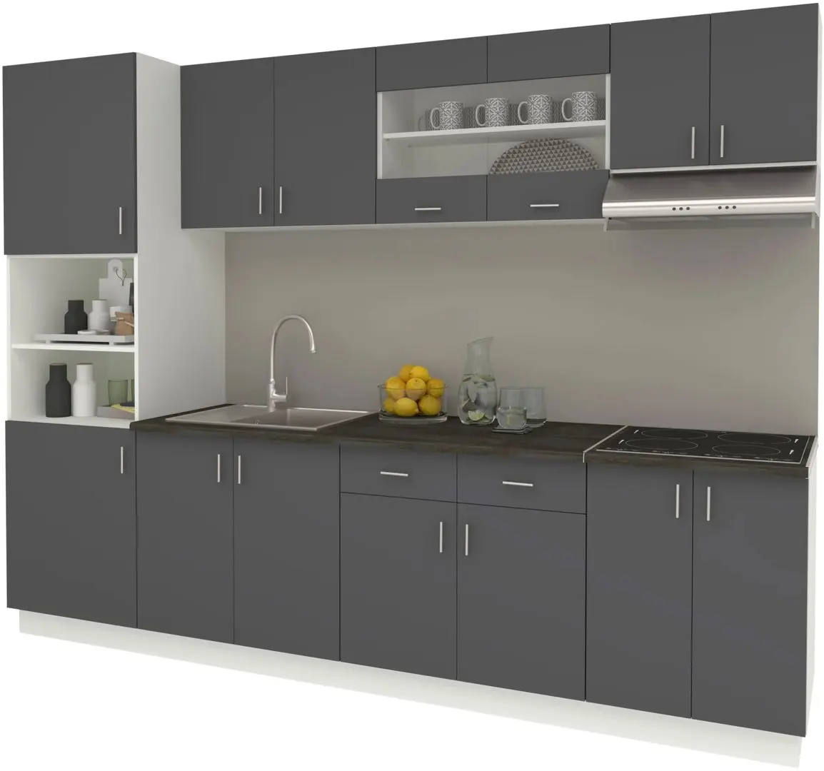 Кухня Haaus Karo V23 2.8м (Anthracite/White) - 2