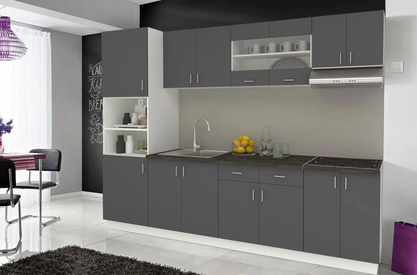 Кухня Haaus Karo V23 2.8м (Anthracite/White)