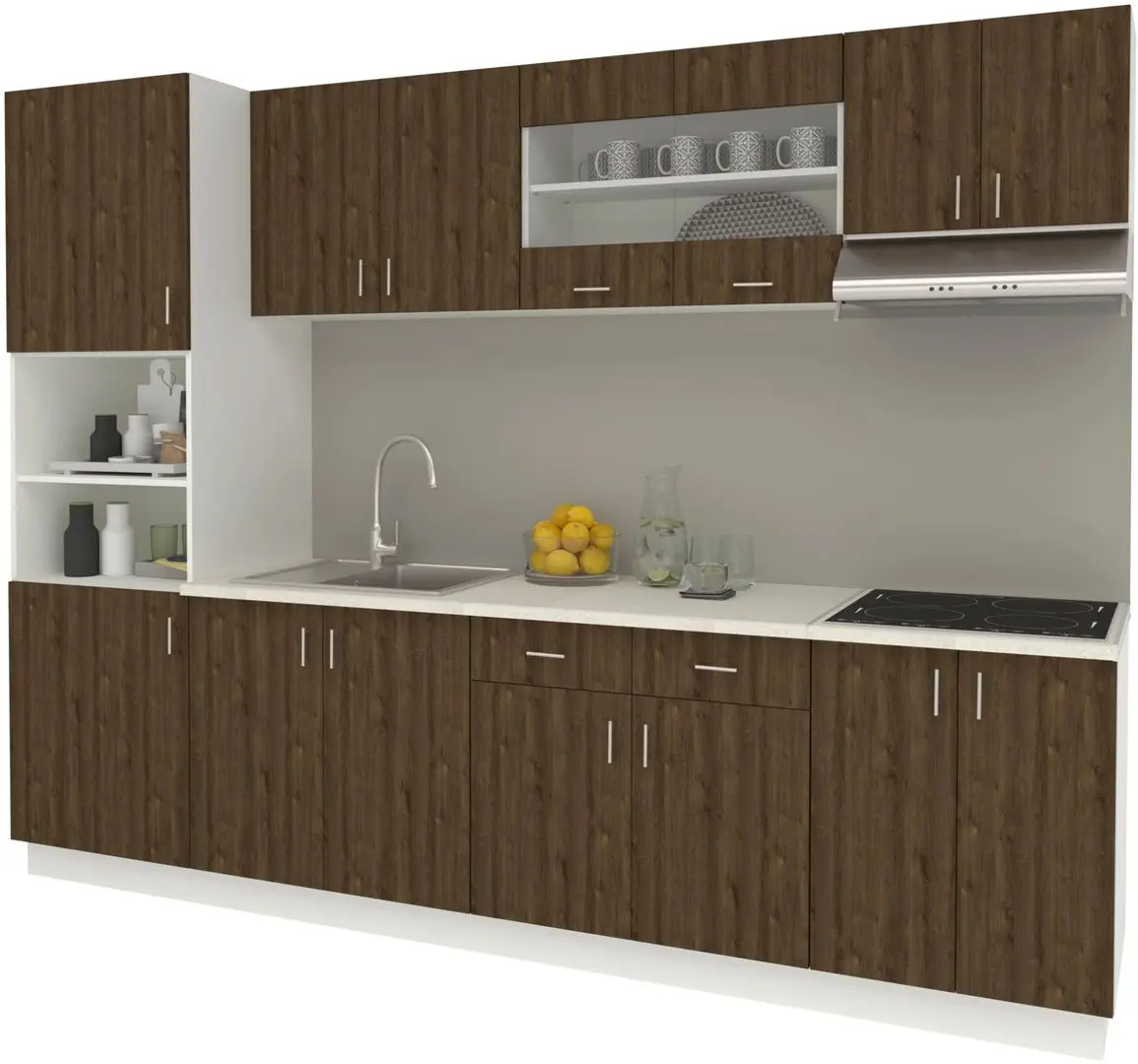Кухня Haaus Karo V23 2.8м (Bronze Oak/White) - 2