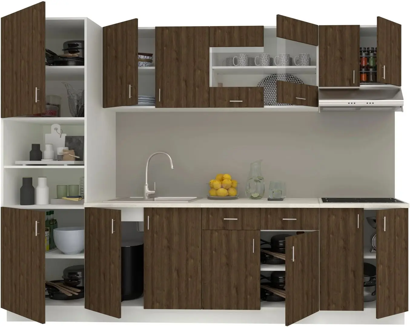 Кухня Haaus Karo V23 2.8м (Bronze Oak/White) - 3