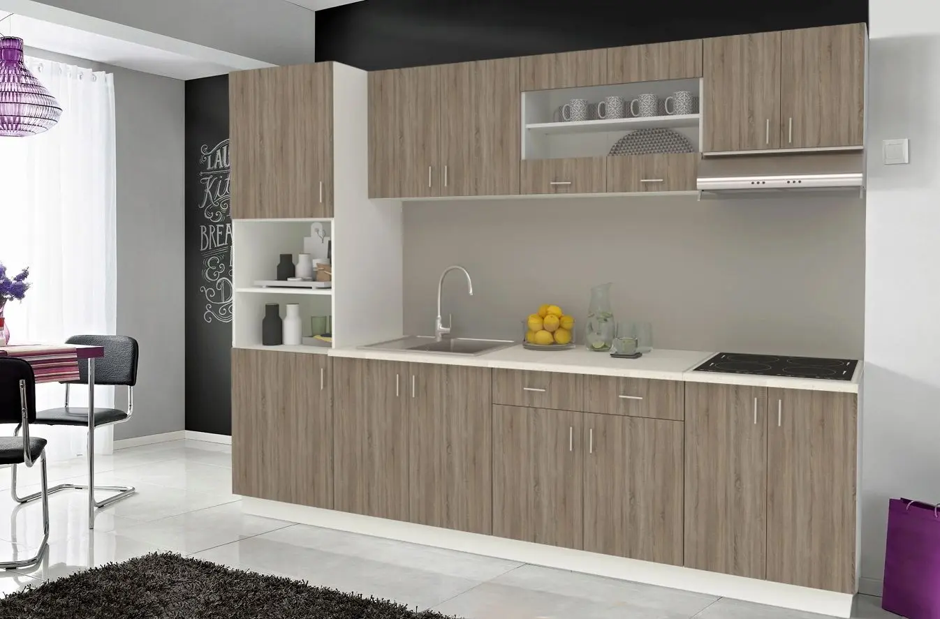 Кухня Haaus Karo V23 2.8м (Dark Sonoma Oak/White)