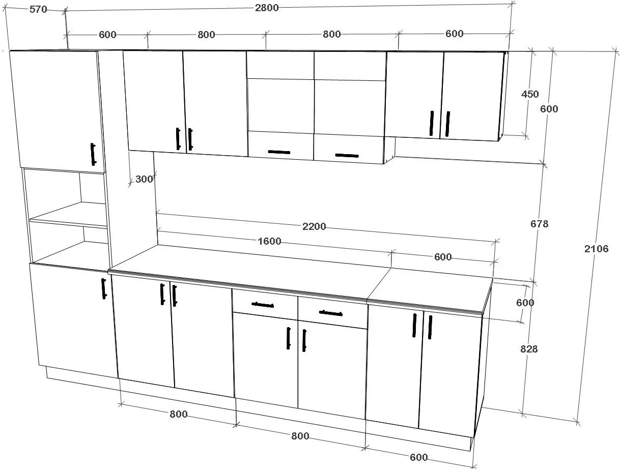 Bucatarie Haaus Karo V23 2.8m (Natural Wood/White) - 4