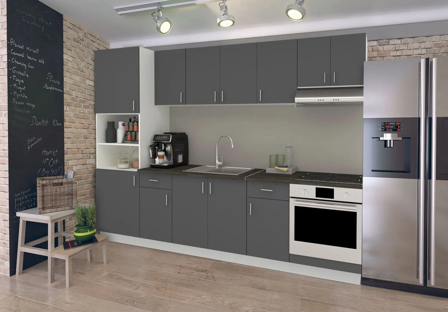 Кухня Haaus Karo V24 2.8м (Anthracite/White)
