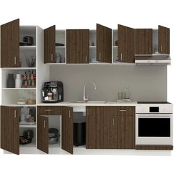 Bucatarie Haaus Karo V24 2.8m (Bronze Oak/White) Thumb