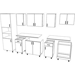 Bucatarie Haaus Karo V24 2.8m (Bronze Oak/White) Thumb