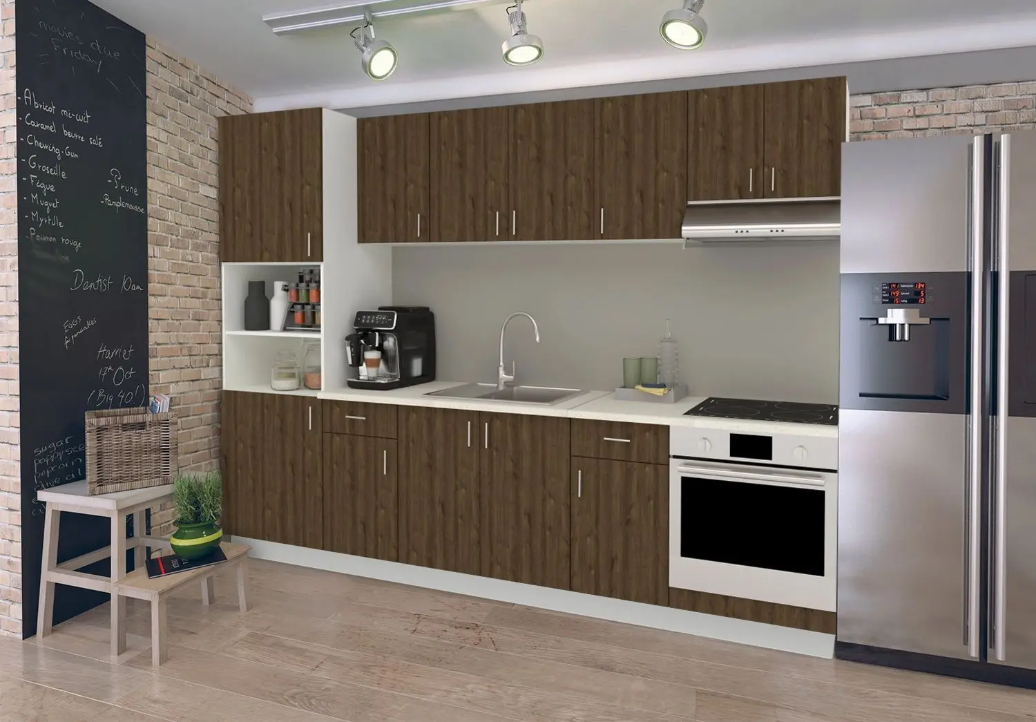 Bucatarie Haaus Karo V24 2.8m (Bronze Oak/White)