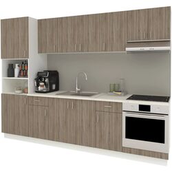 Bucatarie Haaus Karo V24 2.8m (Dark Sonoma Oak/White) Thumb