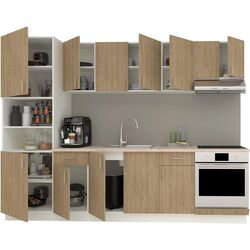 Bucatarie Haaus Karo V24 2.8m (Natural Wood/White) Thumb