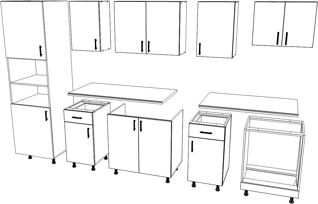 Bucatarie Haaus Karo V24 2.8m (Natural Wood/White)