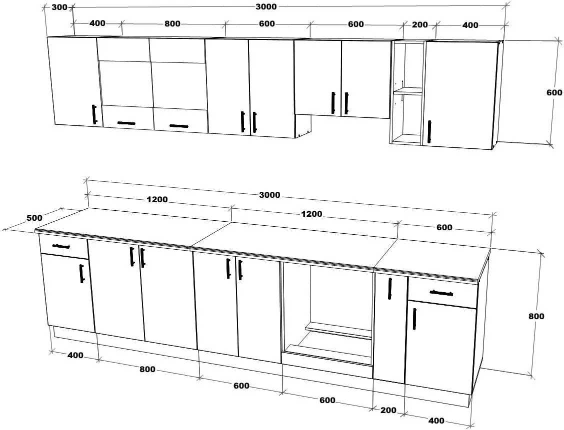 Bucatarie Haaus Karo V25 3m (Anthracite/White) - 4