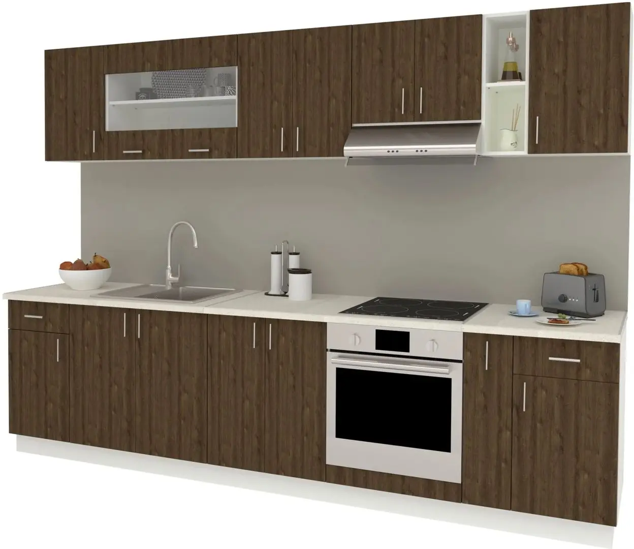 Кухня Haaus Karo V25 3м (Bronze Oak/White) - 2