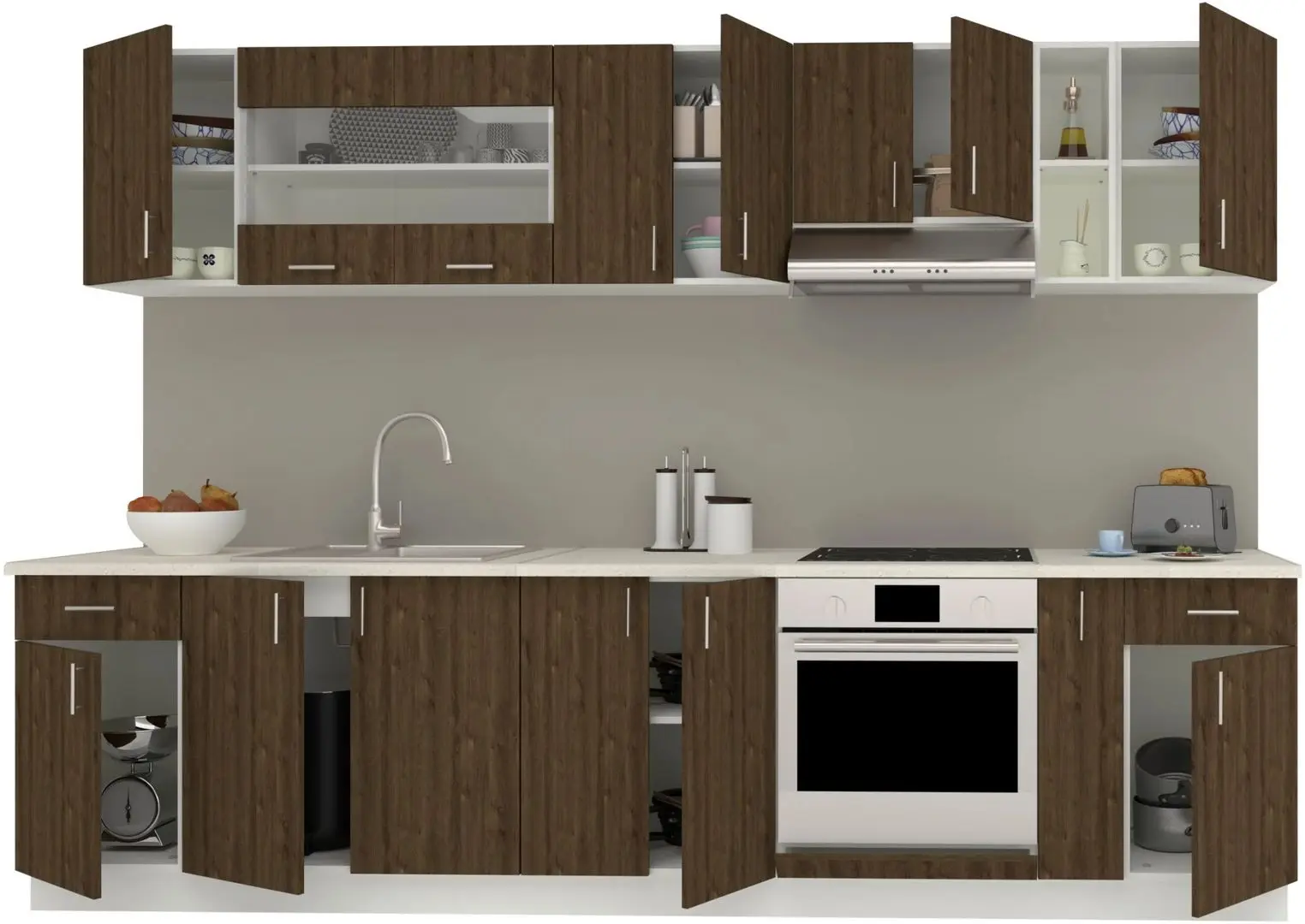 Кухня Haaus Karo V25 3м (Bronze Oak/White) - 3