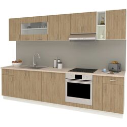 Bucatarie Haaus Karo V25 3m (Natural Wood/White) Thumb