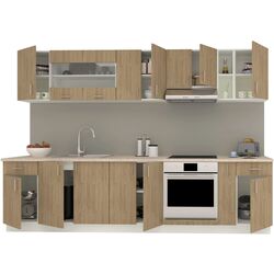 Bucatarie Haaus Karo V25 3m (Natural Wood/White) Thumb