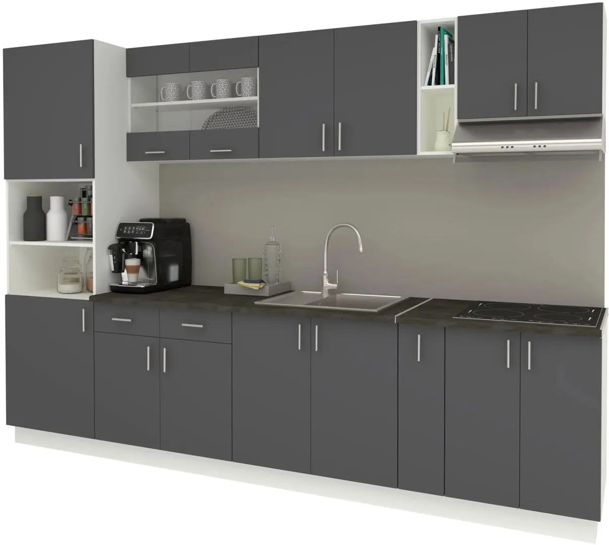 Кухня Haaus Karo V26 3м (Anthracite/White) - 2