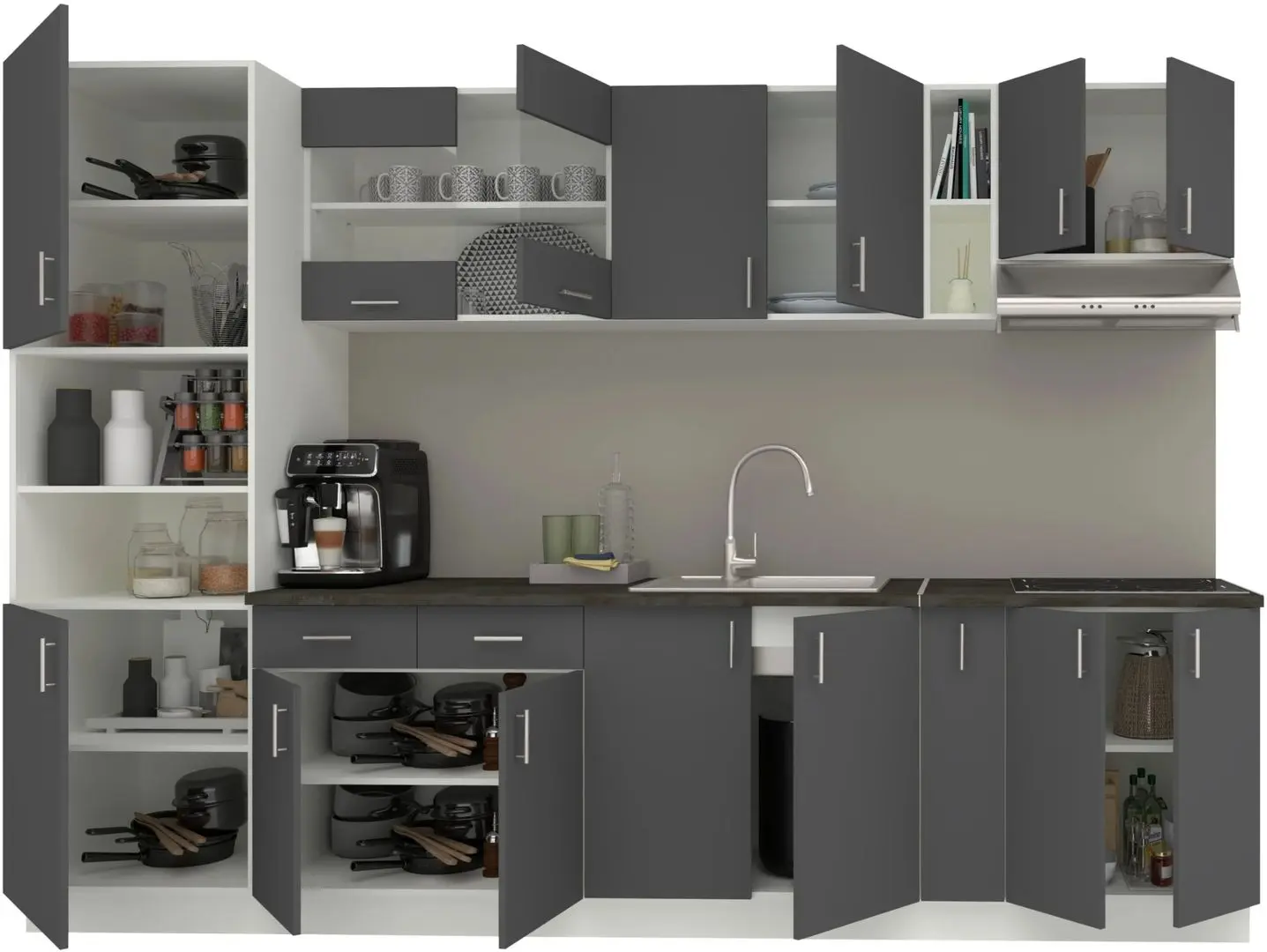 Кухня Haaus Karo V26 3м (Anthracite/White) - 3