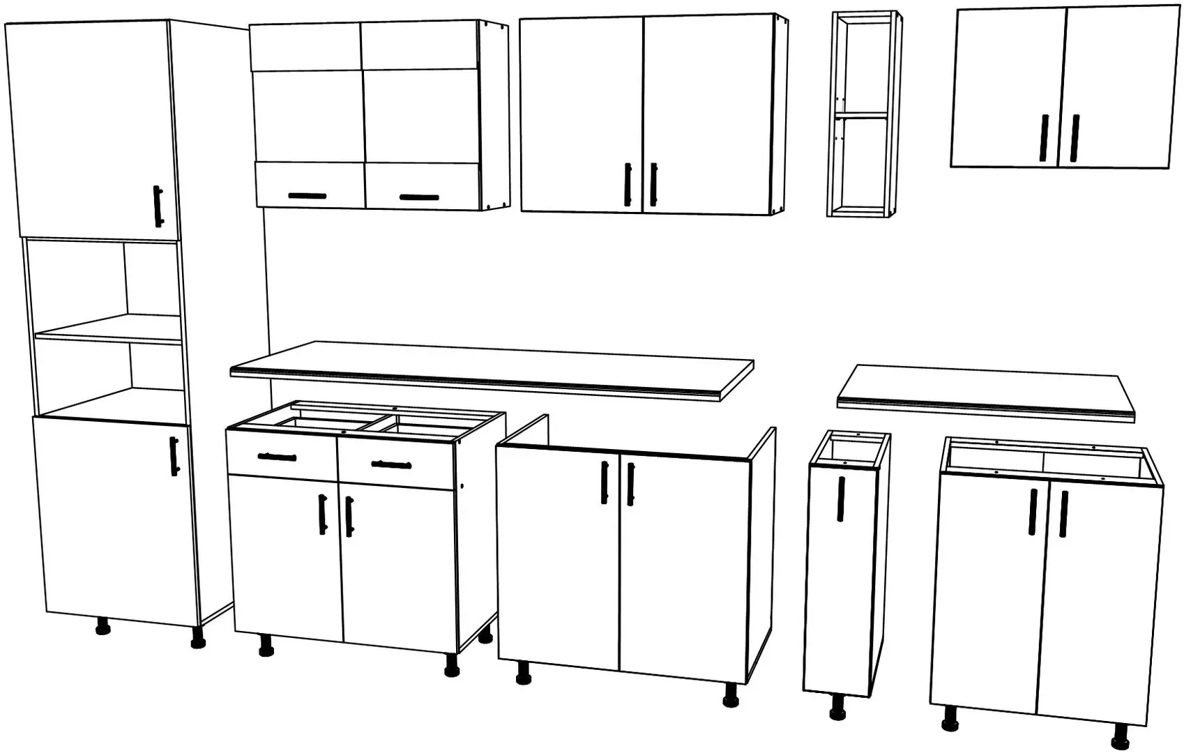 Bucatarie Haaus Karo V26 3m (Bronze Oak/White)