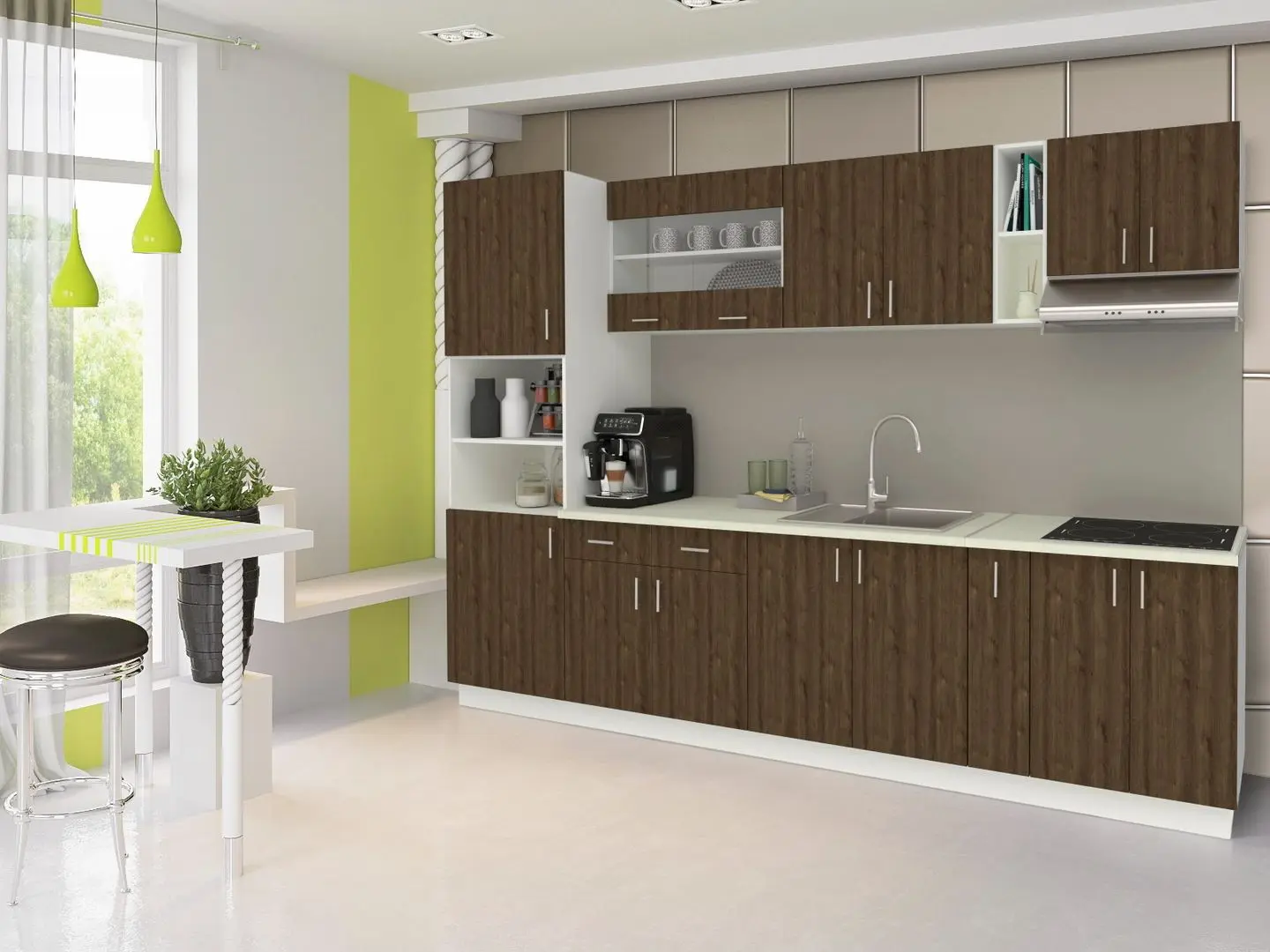 Bucatarie Haaus Karo V26 3m (Bronze Oak/White)