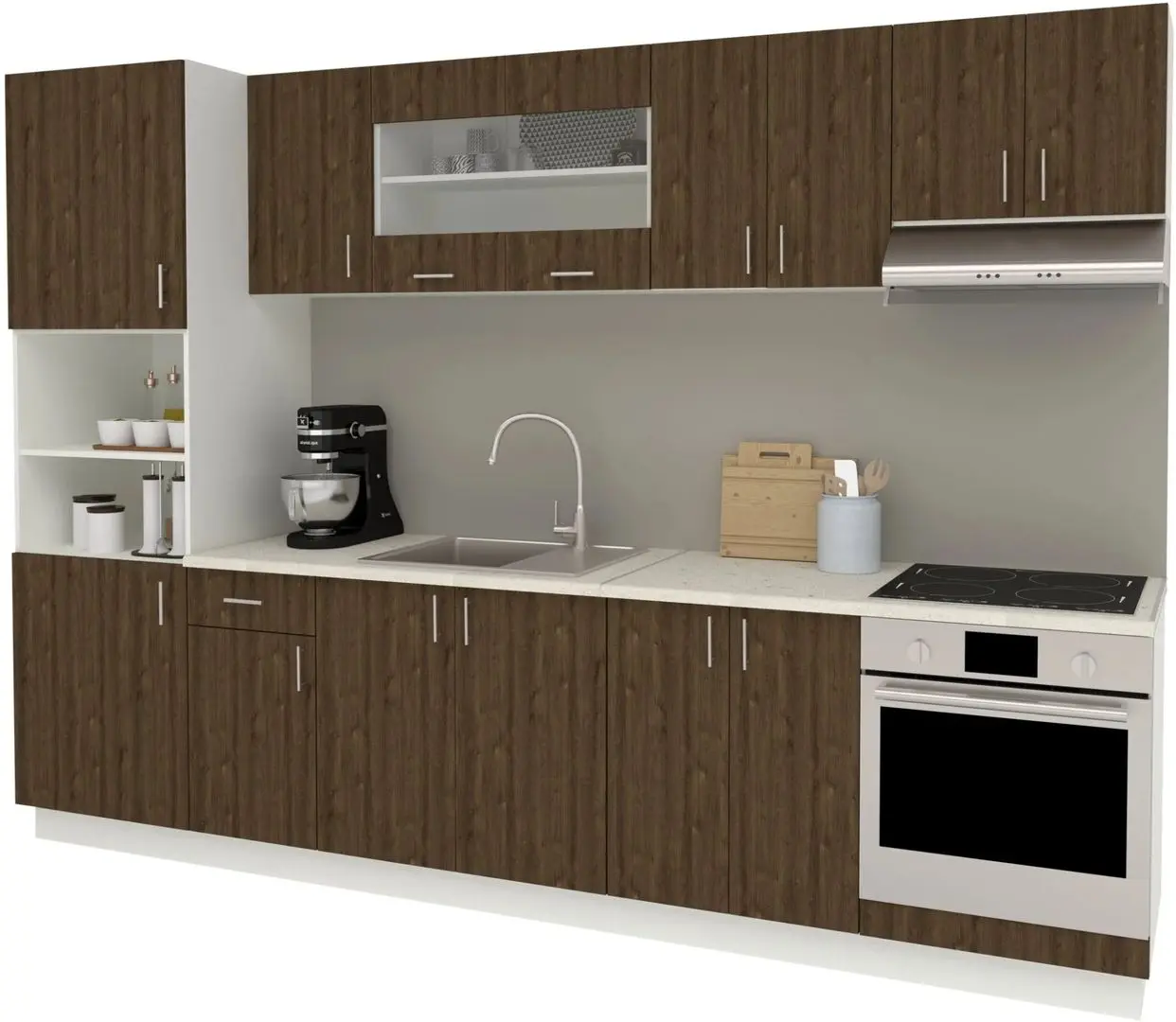 Bucatarie Haaus Karo V27 3m (Bronze Oak/White)