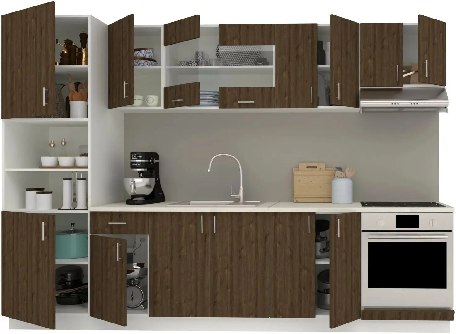 Bucatarie Haaus Karo V27 3m (Bronze Oak/White)