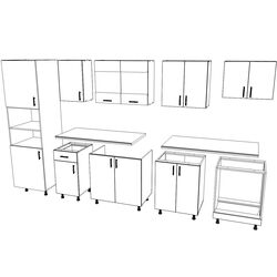 Bucatarie Haaus Karo V27 3m (Bronze Oak/White) Thumb