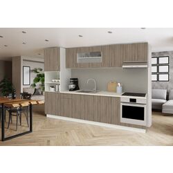 Bucatarie Haaus Karo V27 3m (Dark Sonoma Oak/White)