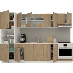 Bucatarie Haaus Karo V27 3m (Natural Wood/White) Thumb