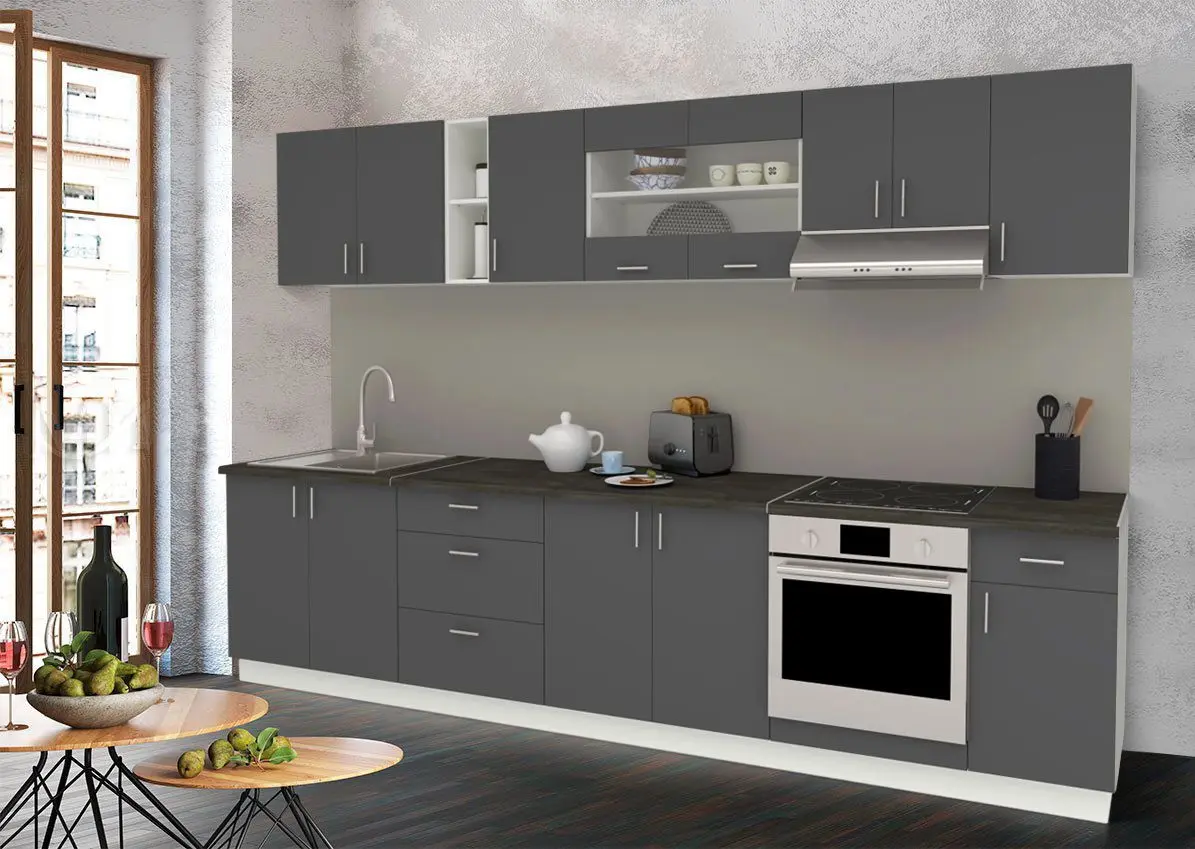 Кухня Haaus Karo V28 3.2м (Anthracite/White)