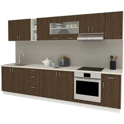 Bucatarie Haaus Karo V28 3.2m (Bronze Oak/White) Thumb