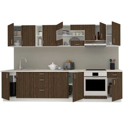 Bucatarie Haaus Karo V28 3.2m (Bronze Oak/White) Thumb